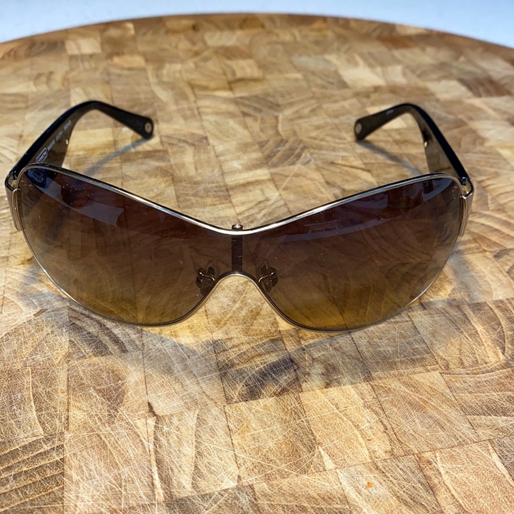 Coach bronze Marina logo tinted sunglasses